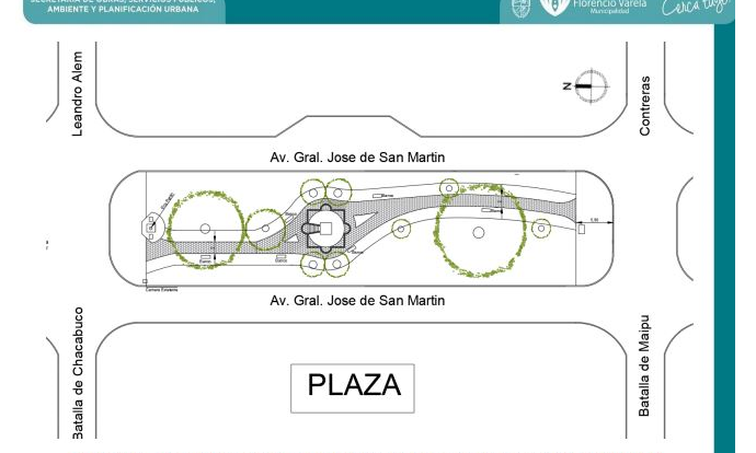 F. Varela: Etapa IV en la puesta en valor del boulevard sobre Av. San Martín